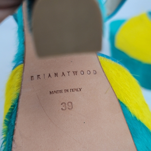 Brian Atwood Karin Multicolor Pony Hair Platform High Heel Sandal Shoes Size 39 - Picture 6 of 13